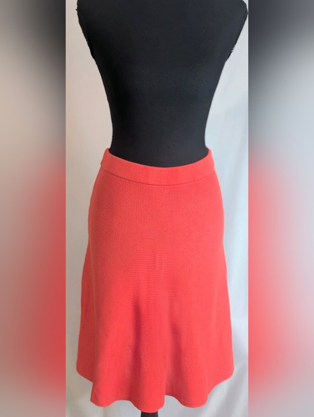 Express Coral Sweater Knit Midi Skirt Size Small Flare A-Line